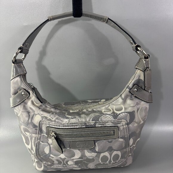Coach F15054 Optic Signature Penelope Signature Canvas Hobo Shoulder Bag - Picture 1 of 15